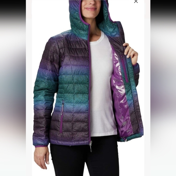 Columbia Women's Voodoo Falls 590 Turbodown Hooded Jacket Blue Plum Sz 2XL - Picture 2 of 15